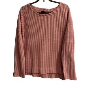 Splendid Size XL Extra Large Pink Waffle Weave Cozy Long Sleeve Top